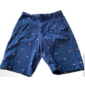 Old Navy Ultimate Slim Shorts Flag Pattern Size 29 Flat Front Casual Sho…